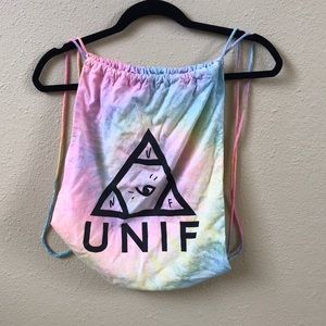 Unif tie dye drawstring bag